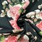 Black and Pink Multi Floral Print Scuba Knit Fabric By the Yard